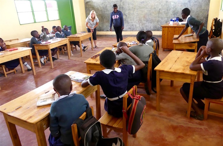 Classroom teaching at KSA. Lessons are mainly taught in English.