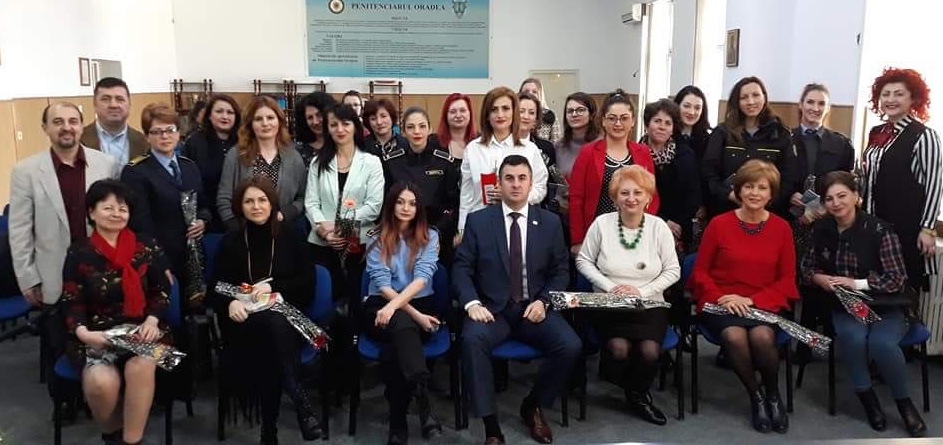 International Women's Day celebration in Oradea Prison organised by ACV.