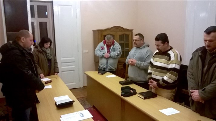 ACV prayer meeting for next mentoring programme starting in Oradea Prison