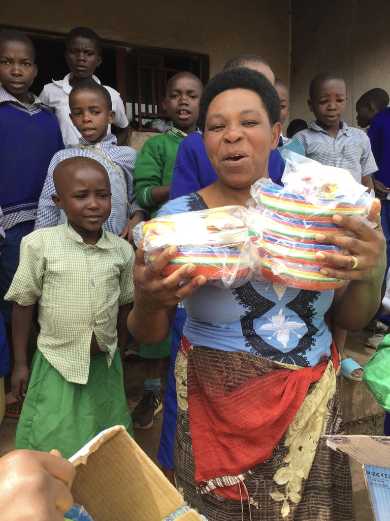 Plates, cups and cutlery for Hannah Ministries in Byumba